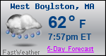 Weather Forecast for West Boylston, MA