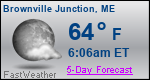 Weather Forecast for Brownville Junction, ME