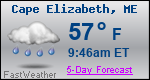 Weather Forecast for Cape Elizabeth, ME