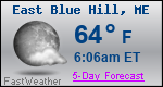 Weather Forecast for East Blue Hill, ME