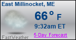 Weather Forecast for East Millinocket, ME