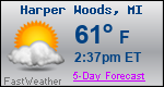 Weather Forecast for Harper Woods, MI