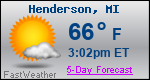 Weather Forecast for Henderson, MI