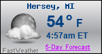 Weather Forecast for Hersey, MI