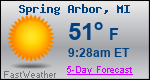 Weather Forecast for Spring Arbor, MI