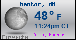 Weather Forecast for Mentor, MN