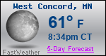 Weather Forecast for West Concord, MN