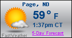 Weather Forecast for Page, ND