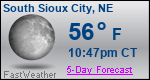 Weather Forecast for South Sioux City, NE