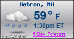Weather Forecast for Hebron, NH