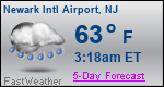 Weather Forecast for Newark International Airport, NJ