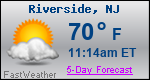Weather Forecast for Riverside, NJ