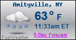 Weather Forecast for Amityville, NY