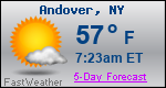 Weather Forecast for Andover, NY