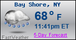 Weather Forecast for Bay Shore, NY
