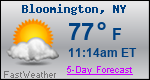 Weather Forecast for Bloomington, NY