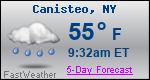 Weather Forecast for Canisteo, NY