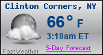 Weather Forecast for Clinton Corners, NY