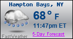 Weather Forecast for Hampton Bays, NY