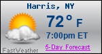 Weather Forecast for Harris, NY