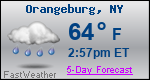 Weather Forecast for Orangeburg, NY