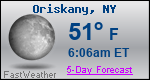 Weather Forecast for Oriskany, NY