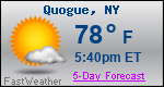 Weather Forecast for Quogue, NY