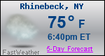 Weather Forecast for Rhinebeck, NY