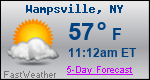 Weather Forecast for Wampsville, NY