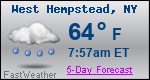 Weather Forecast for West Hempstead, NY