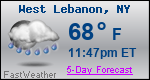 Weather Forecast for West Lebanon, NY