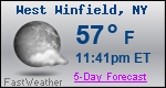 Weather Forecast for West Winfield, NY