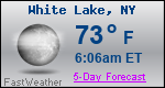 Weather Forecast for White Lake, NY