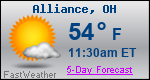 Weather Forecast for Alliance, OH