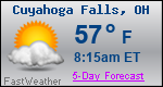 Weather Forecast for Cuyahoga Falls, OH