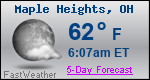 Weather Forecast for Maple Heights, OH
