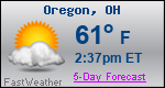 Weather Forecast for Oregon, OH
