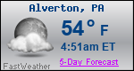 Weather Forecast for Alverton, PA