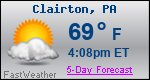 Weather Forecast for Clairton, PA