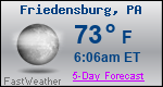 Weather Forecast for Friedensburg, PA
