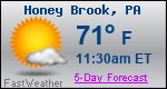 Weather Forecast for Honey Brook, PA