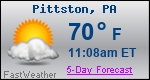 Weather Forecast for Pittston, PA