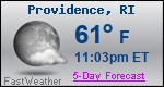 Weather Forecast for Providence, RI