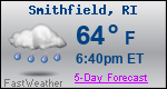 Weather Forecast for Smithfield, RI