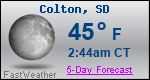 Weather Forecast for Colton, SD