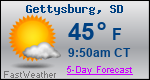 Weather Forecast for Gettysburg, SD