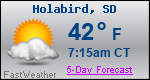 Weather Forecast for Holabird, SD