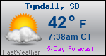 Weather Forecast for Tyndall, SD
