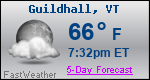Weather Forecast for Guildhall, VT