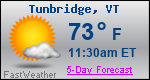 Weather Forecast for Tunbridge, VT